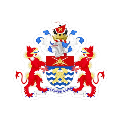 Coat of arms of the London Borough of Hammersmith and Fulham (England) (Coat of Arms) STICKER Vinyl Kiss-Cut Decal 3 Inch White - The Sticker Space