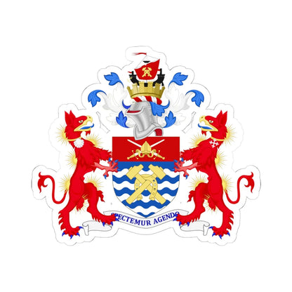 Coat of arms of the London Borough of Hammersmith and Fulham (England) (Coat of Arms) STICKER Vinyl Kiss-Cut Decal 6 Inch White - The Sticker Space