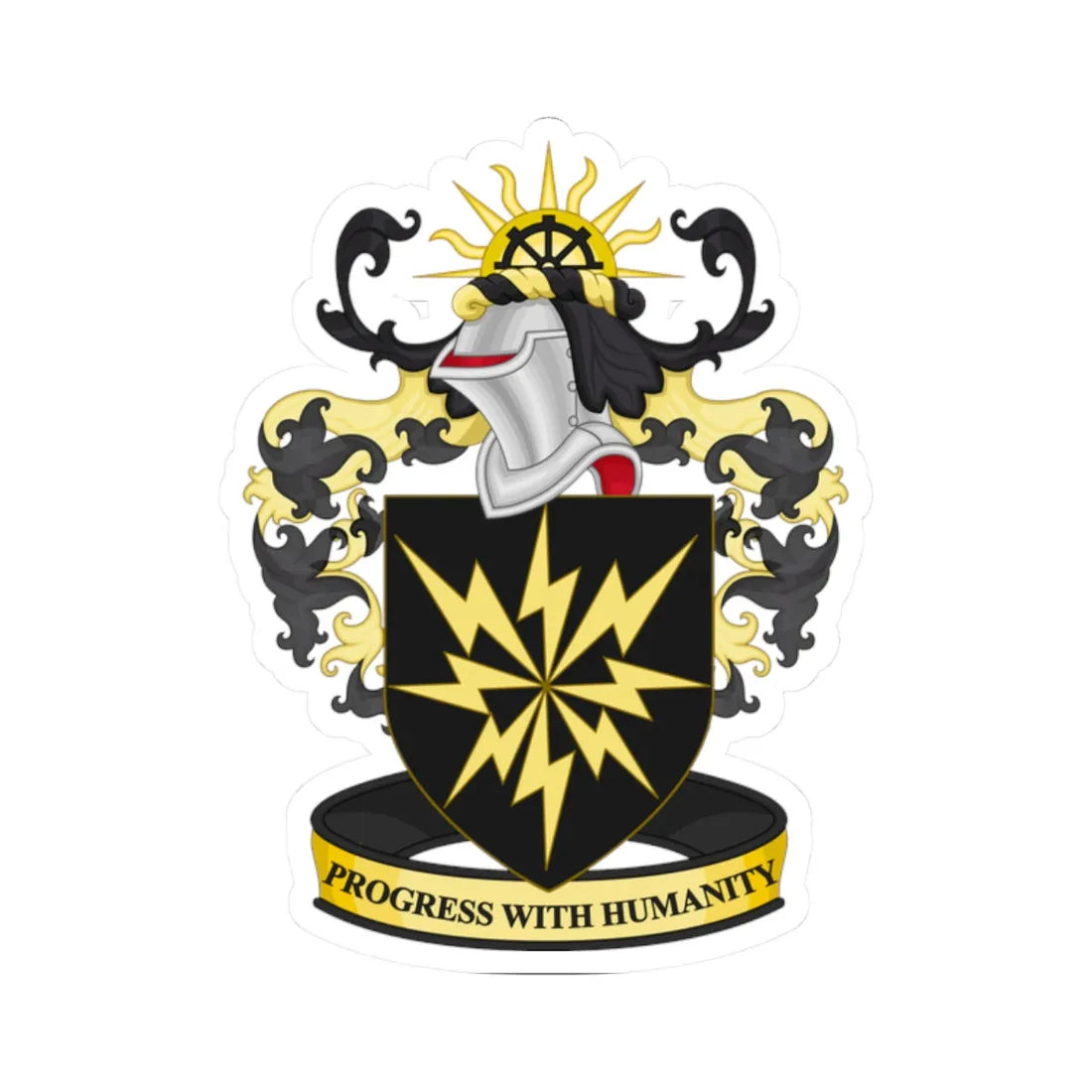 Coat of arms of the London Borough of Haringey (England) (Coat of Arms) STICKER Vinyl Kiss-Cut Decal 2 Inch White - The Sticker Space