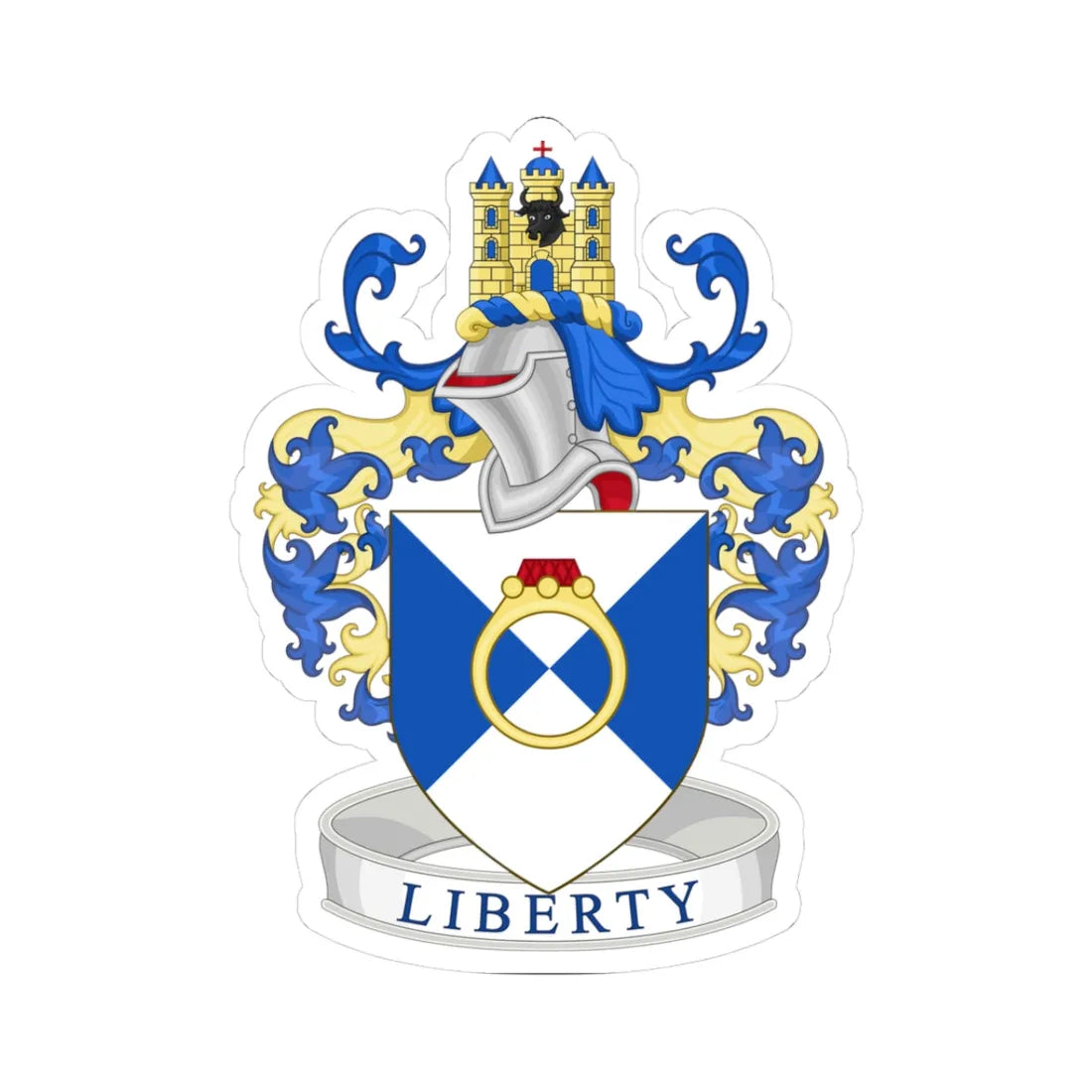 Coat of arms of the London Borough of Havering (England) (Coat of Arms) STICKER Vinyl Kiss-Cut Decal 3 Inch White - The Sticker Space