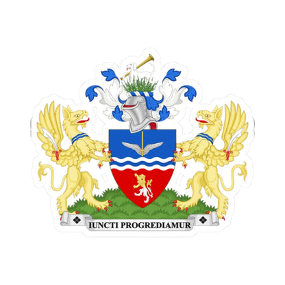 Coat of arms of the London Borough of Hounslow (England) (Coat of Arms) STICKER Vinyl Kiss-Cut Decal 2 Inch White - The Sticker Space