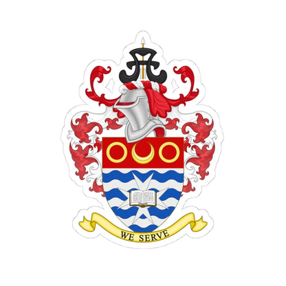 Coat of Arms of the London Borough of Islington (England) (Coat of Arms) STICKER Vinyl Kiss-Cut Decal 4 Inch White - The Sticker Space