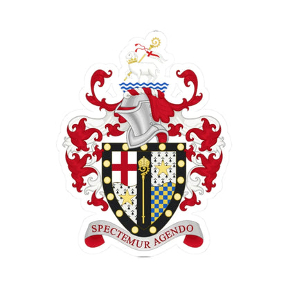 Coat of Arms of the London Borough of Lambeth (England) (Coat of Arms) STICKER Vinyl Kiss-Cut Decal 2 Inch White - The Sticker Space