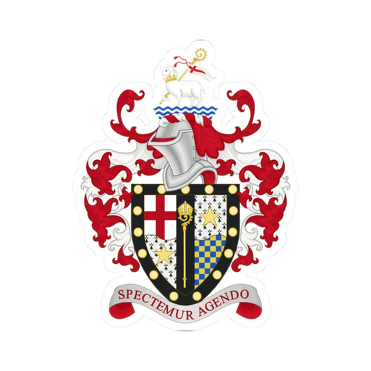 Coat of Arms of the London Borough of Lambeth (England) (Coat of Arms) STICKER Vinyl Kiss-Cut Decal 2 Inch White - The Sticker Space