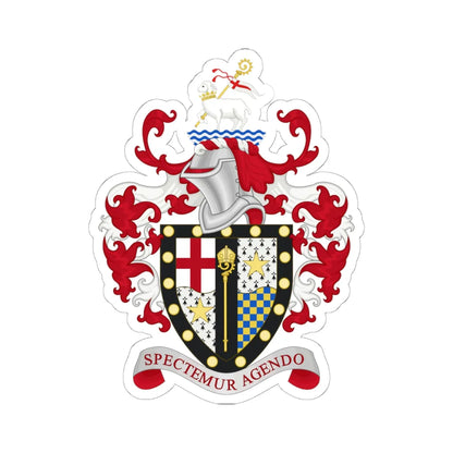 Coat of Arms of the London Borough of Lambeth (England) (Coat of Arms) STICKER Vinyl Kiss-Cut Decal 6 Inch White - The Sticker Space