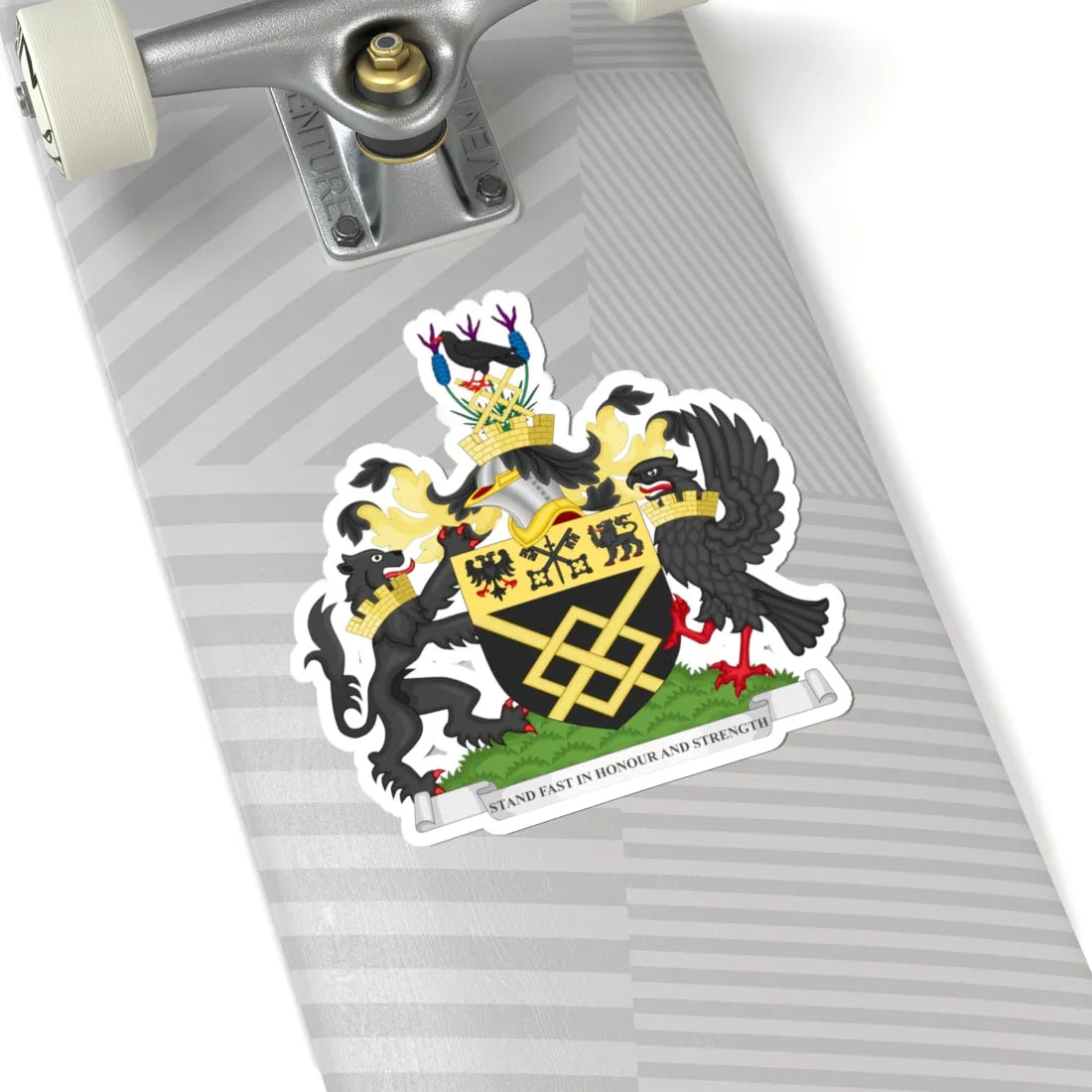 Coat of arms of the London Borough of Merton (England) (Coat of Arms) STICKER Vinyl Kiss-Cut Decal - The Sticker Space