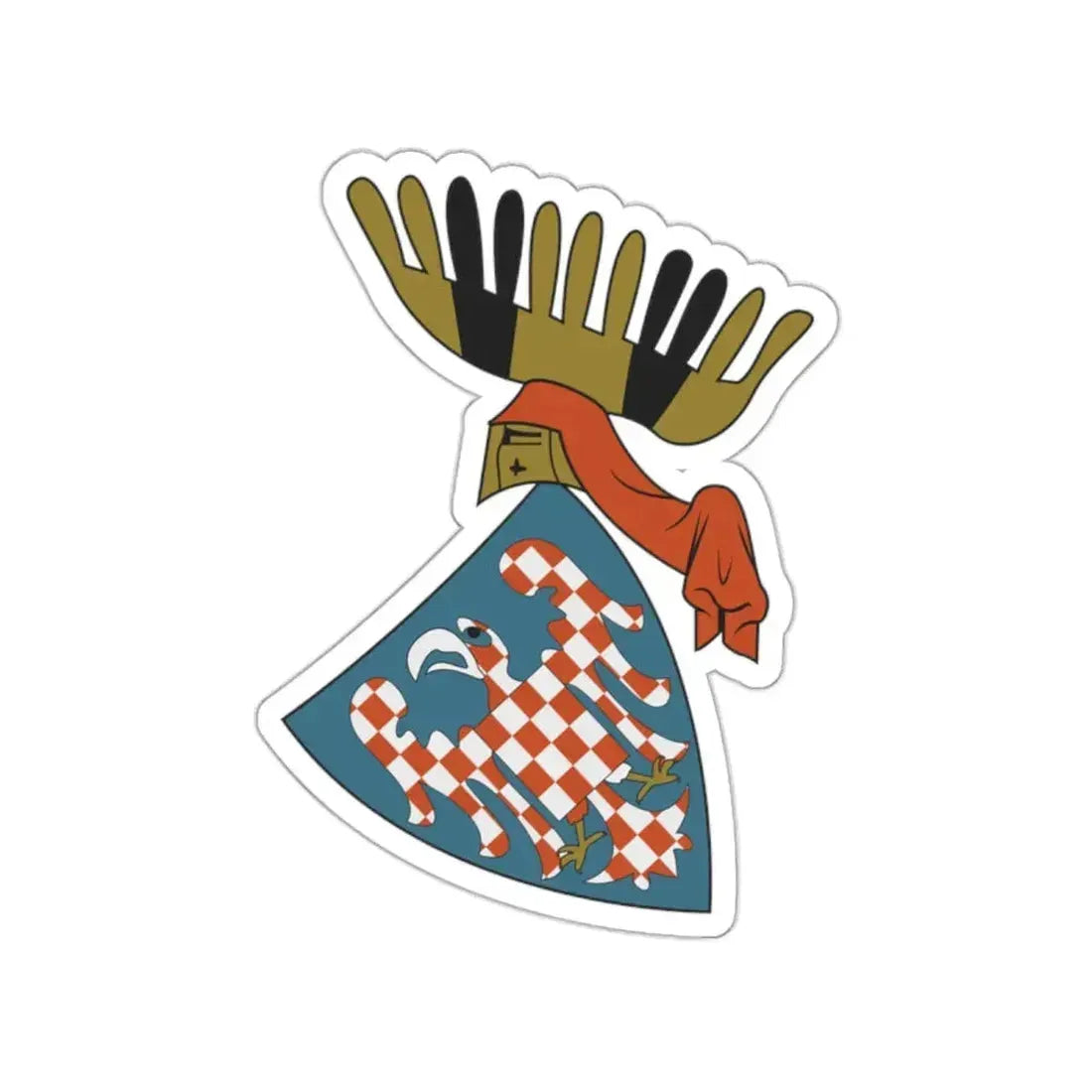 Coat of arms of the Margraviate of Moravia (Wenceslaus II) STICKER Vinyl Die-Cut Decal 2 Inch - The Sticker Space