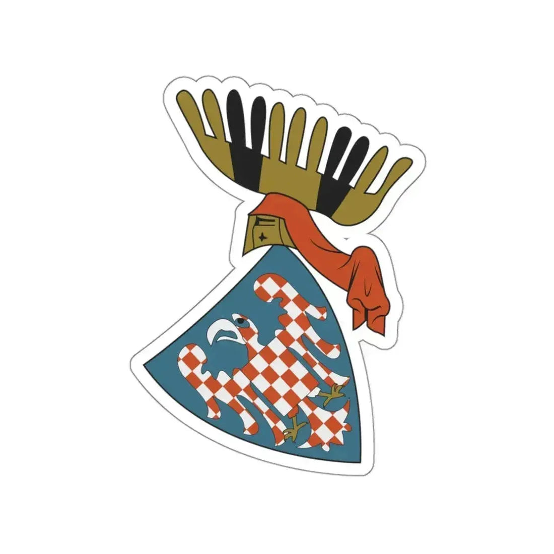 Coat of arms of the Margraviate of Moravia (Wenceslaus II) STICKER Vinyl Die-Cut Decal 3 Inch - The Sticker Space