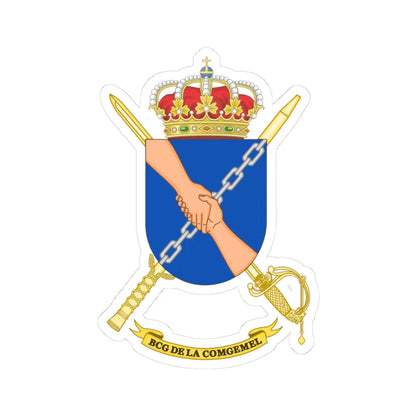 Coat of Arms of the Melilla General Command Headquarters Battalion (Spain) (Coat of Arms) STICKER Vinyl Kiss-Cut Decal 3 Inch White - The Sticker Space