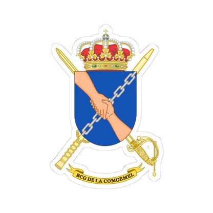 Coat of Arms of the Melilla General Command Headquarters Battalion (Spain) (Coat of Arms) STICKER Vinyl Kiss-Cut Decal 4 Inch White - The Sticker Space