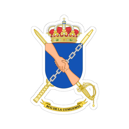 Coat of Arms of the Melilla General Command Headquarters Battalion (Spain) (Coat of Arms) STICKER Vinyl Kiss-Cut Decal 6 Inch White - The Sticker Space
