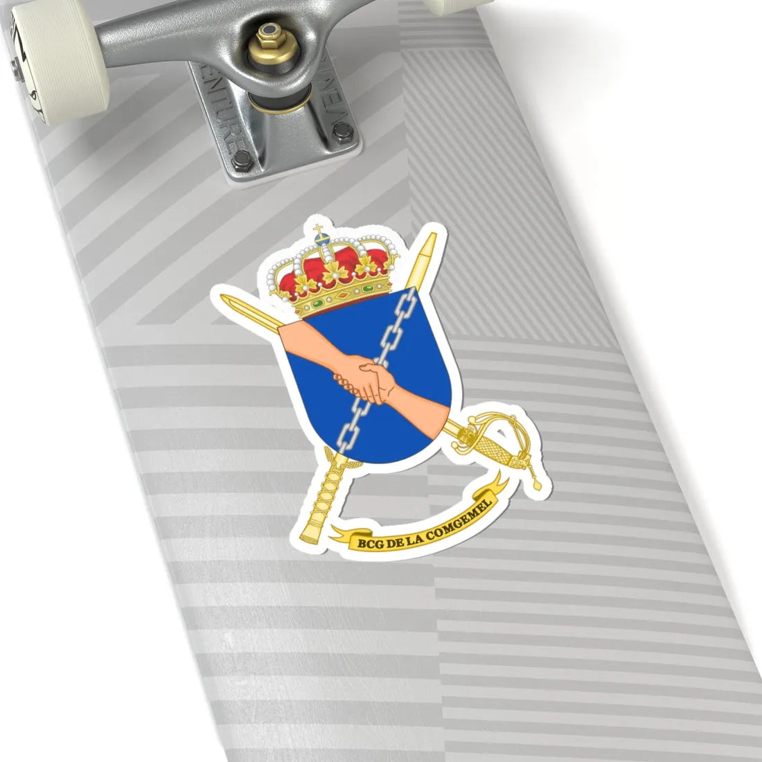 Coat of Arms of the Melilla General Command Headquarters Battalion (Spain) (Coat of Arms) STICKER Vinyl Kiss-Cut Decal - The Sticker Space