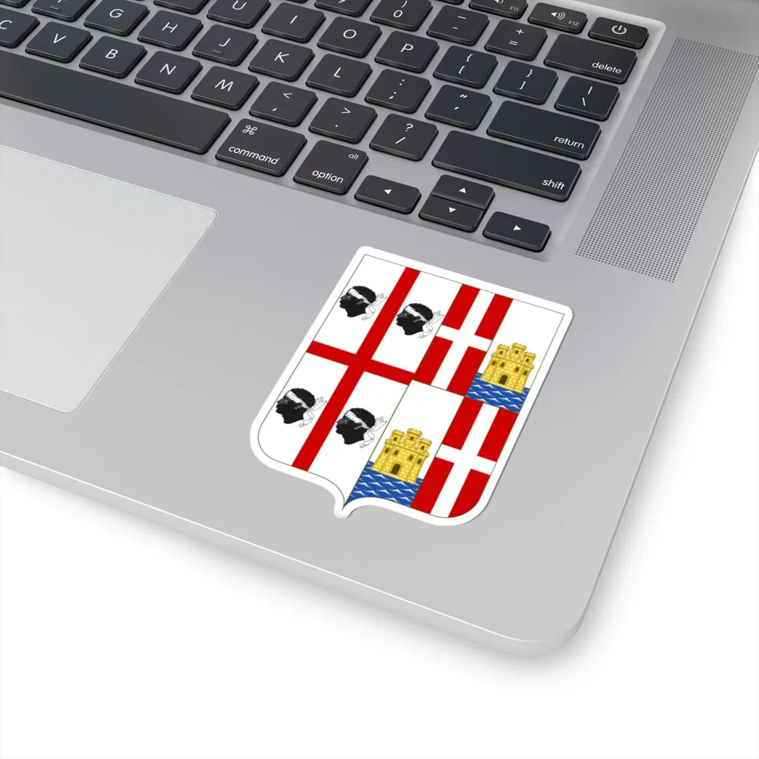 Coat of Arms of the Metropolitan city of Cagliari (Italy) (Coat of Arms) STICKER Vinyl Kiss-Cut Decal - The Sticker Space