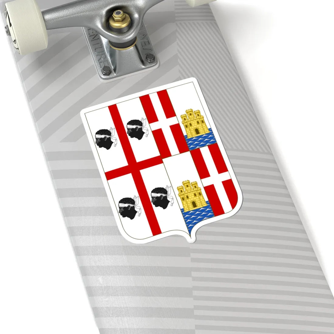 Coat of Arms of the Metropolitan city of Cagliari (Italy) (Coat of Arms) STICKER Vinyl Kiss-Cut Decal - The Sticker Space