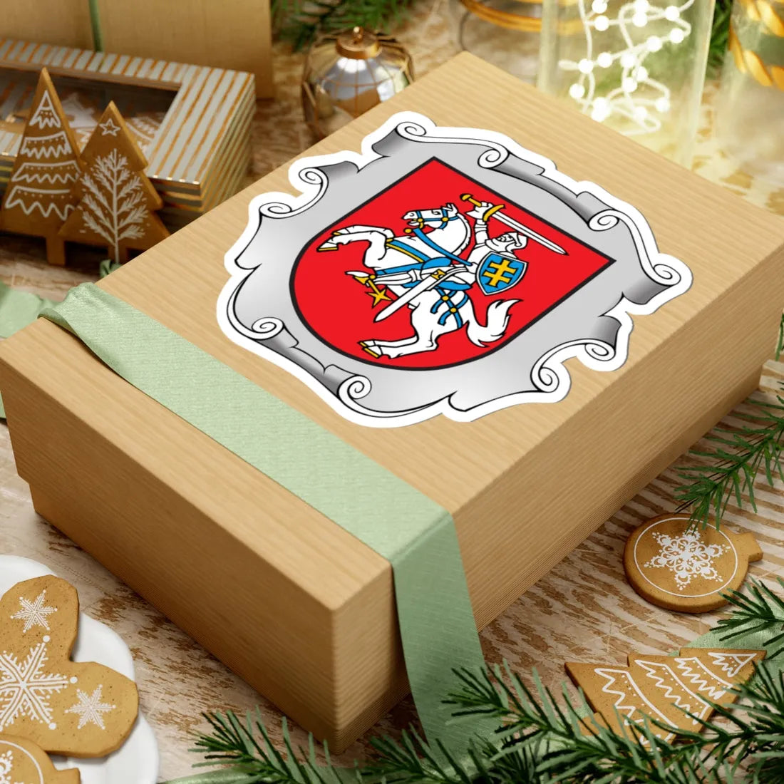 Coat of arms of the Ministry of the Interior of Lithuania 2 (Lithuania) (Coat of Arms) STICKER Vinyl Kiss-Cut Decal - The Sticker Space