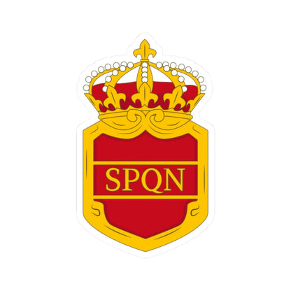 Coat of arms of the Most Serene Republican Monarchy of Naples (Italy) (Coat of Arms) STICKER Vinyl Kiss-Cut Decal 2 Inch White - The Sticker Space