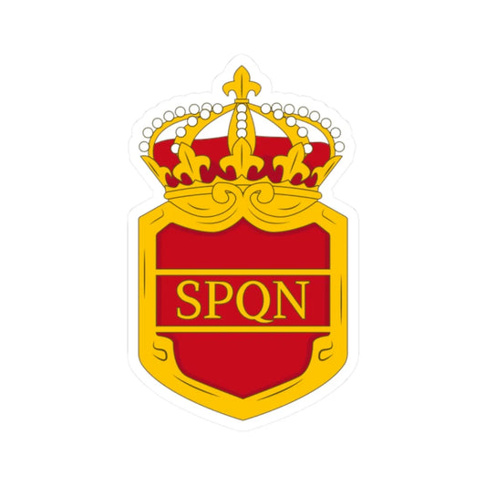 Coat of arms of the Most Serene Republican Monarchy of Naples (Italy) (Coat of Arms) STICKER Vinyl Kiss-Cut Decal 2 Inch White - The Sticker Space