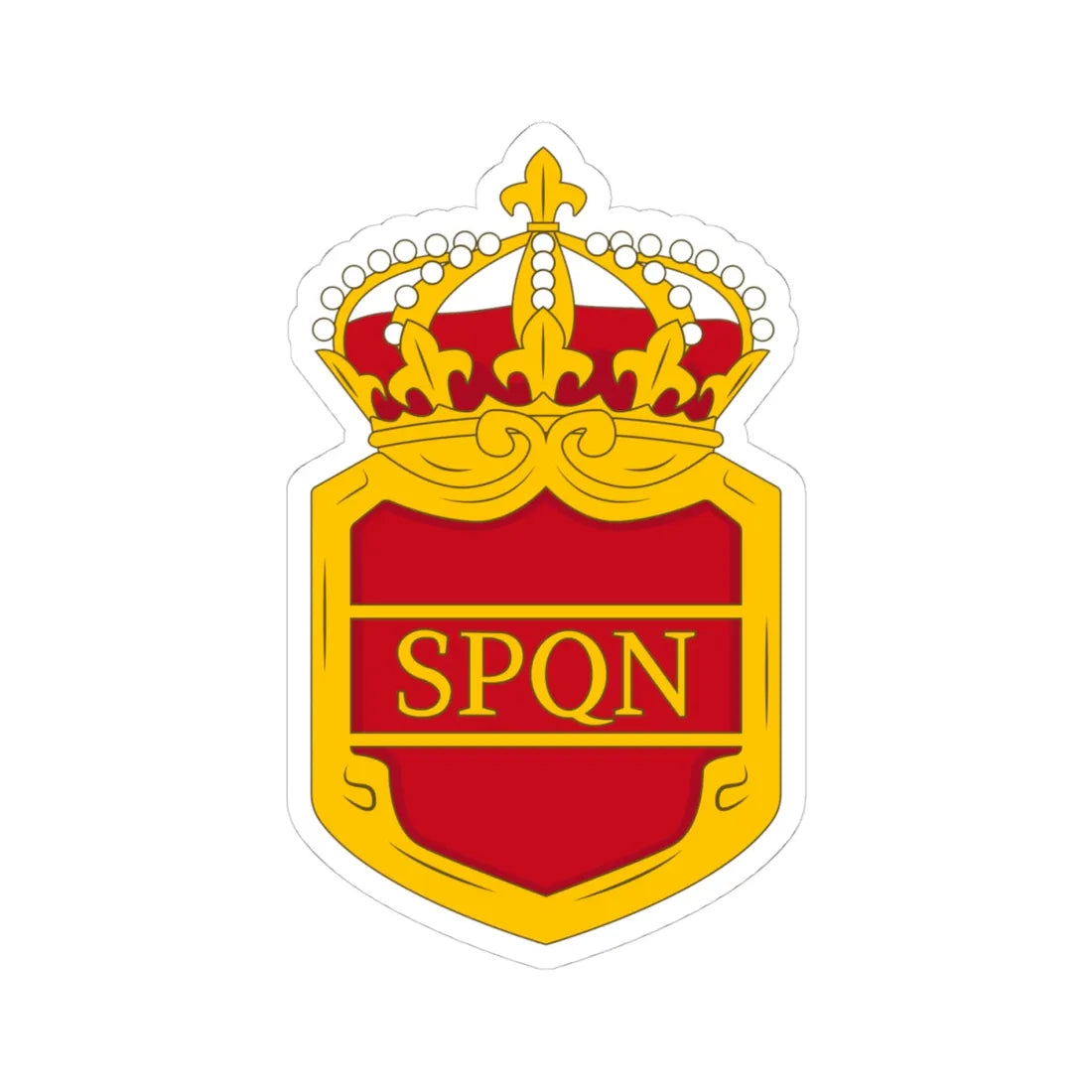 Coat of arms of the Most Serene Republican Monarchy of Naples (Italy) (Coat of Arms) STICKER Vinyl Kiss-Cut Decal 4 Inch White - The Sticker Space