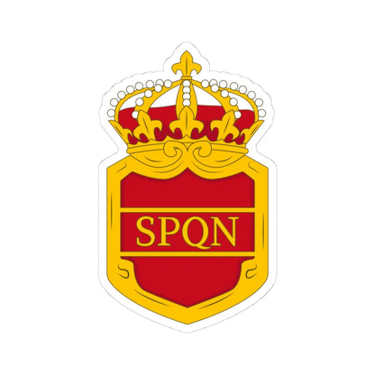 Coat of arms of the Most Serene Republican Monarchy of Naples (Italy) (Coat of Arms) STICKER Vinyl Kiss-Cut Decal 4 Inch White - The Sticker Space