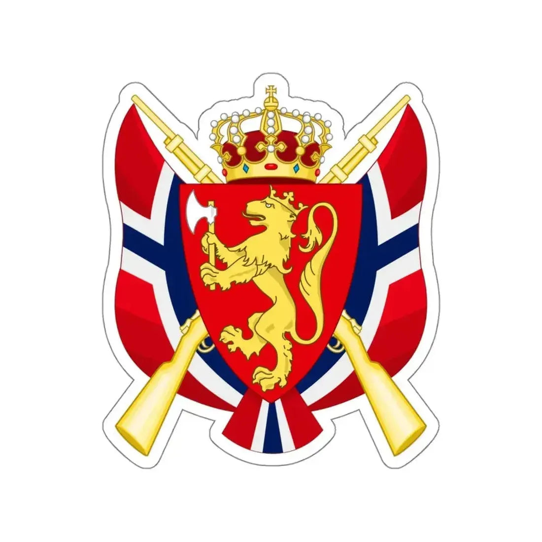 Coat of arms of the National Rifle Association of Norway STICKER Vinyl Die-Cut Decal - The Sticker Space