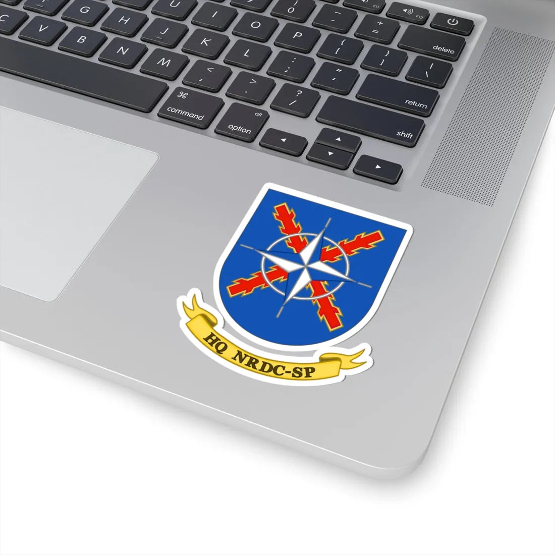 Coat of Arms of the NATO Rapid Deployable Corps-Spain Headquaters (Spain) (Coat of Arms) STICKER Vinyl Kiss-Cut Decal - The Sticker Space
