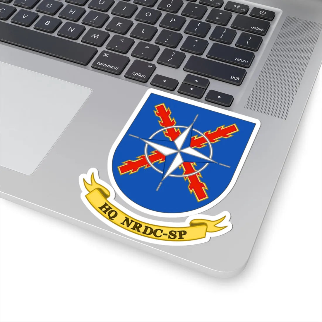 Coat of Arms of the NATO Rapid Deployable Corps-Spain Headquaters (Spain) (Coat of Arms) STICKER Vinyl Kiss-Cut Decal - The Sticker Space