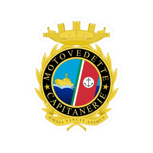 Coat of arms of the Naval Service of the Italian Coast Guard (Italy) (Coat of Arms) STICKER Vinyl Kiss-Cut Decal 2 Inch White - The Sticker Space