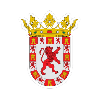 Coat of arms of the New Kingdom of León (Mexico) (Coat of Arms) STICKER Vinyl Kiss-Cut Decal 3 Inch White - The Sticker Space