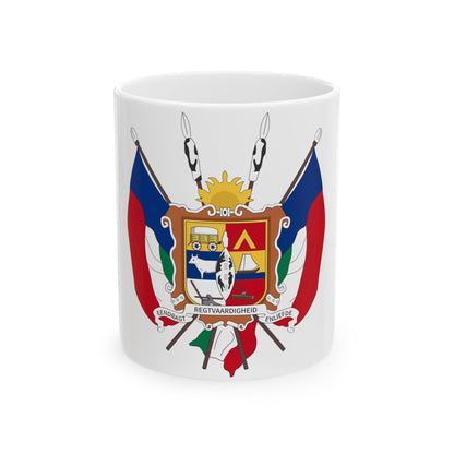 Coat of arms of the Nieuwe Republiek - White Coffee Mug-11oz-The Sticker Space