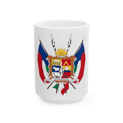 Coat of arms of the Nieuwe Republiek - White Coffee Mug-15oz-The Sticker Space