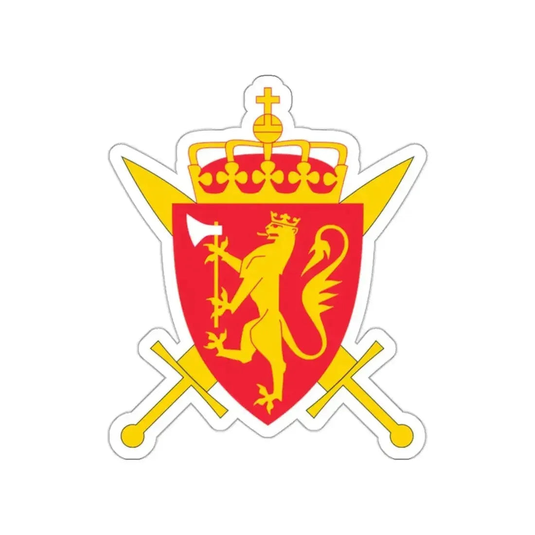 Coat of arms of the Norwegian Armed Forces STICKER Vinyl Die-Cut Decal - The Sticker Space