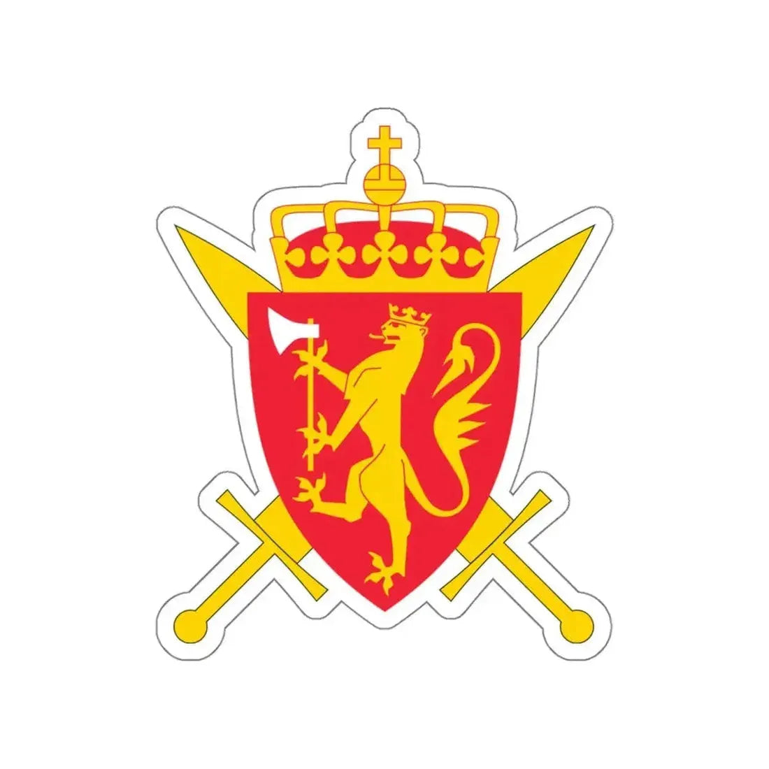 Coat of arms of the Norwegian Armed Forces STICKER Vinyl Die-Cut Decal - The Sticker Space