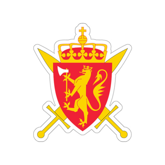 Coat of arms of the Norwegian Armed Forces STICKER Vinyl Die-Cut Decal-White-The Sticker Space