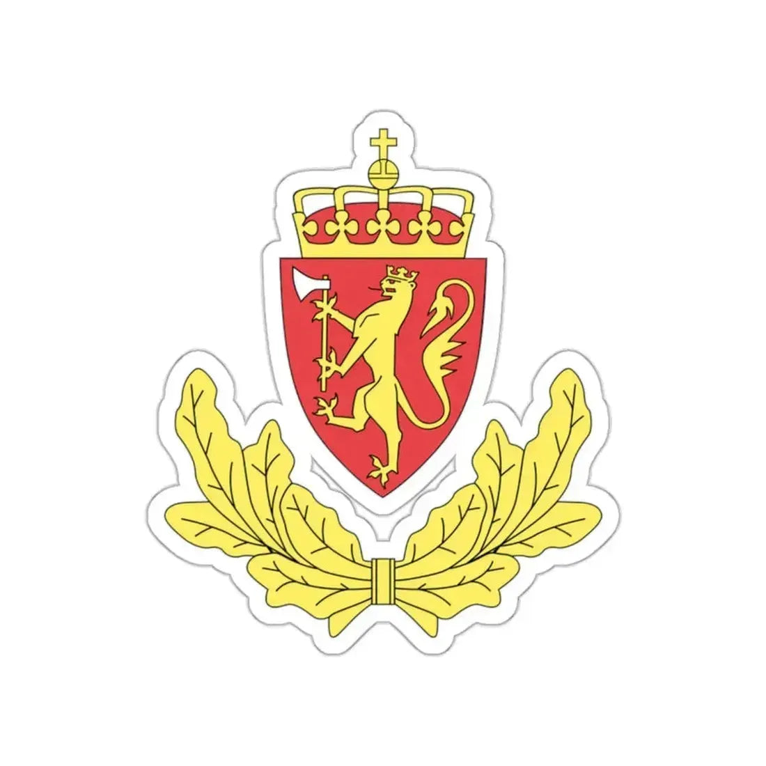 Coat of arms of the Norwegian Border Police STICKER Vinyl Die-Cut Decal 2 Inch - The Sticker Space