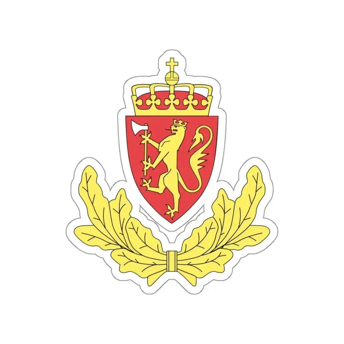 Coat of arms of the Norwegian Border Police STICKER Vinyl Die-Cut Decal 3 Inch - The Sticker Space