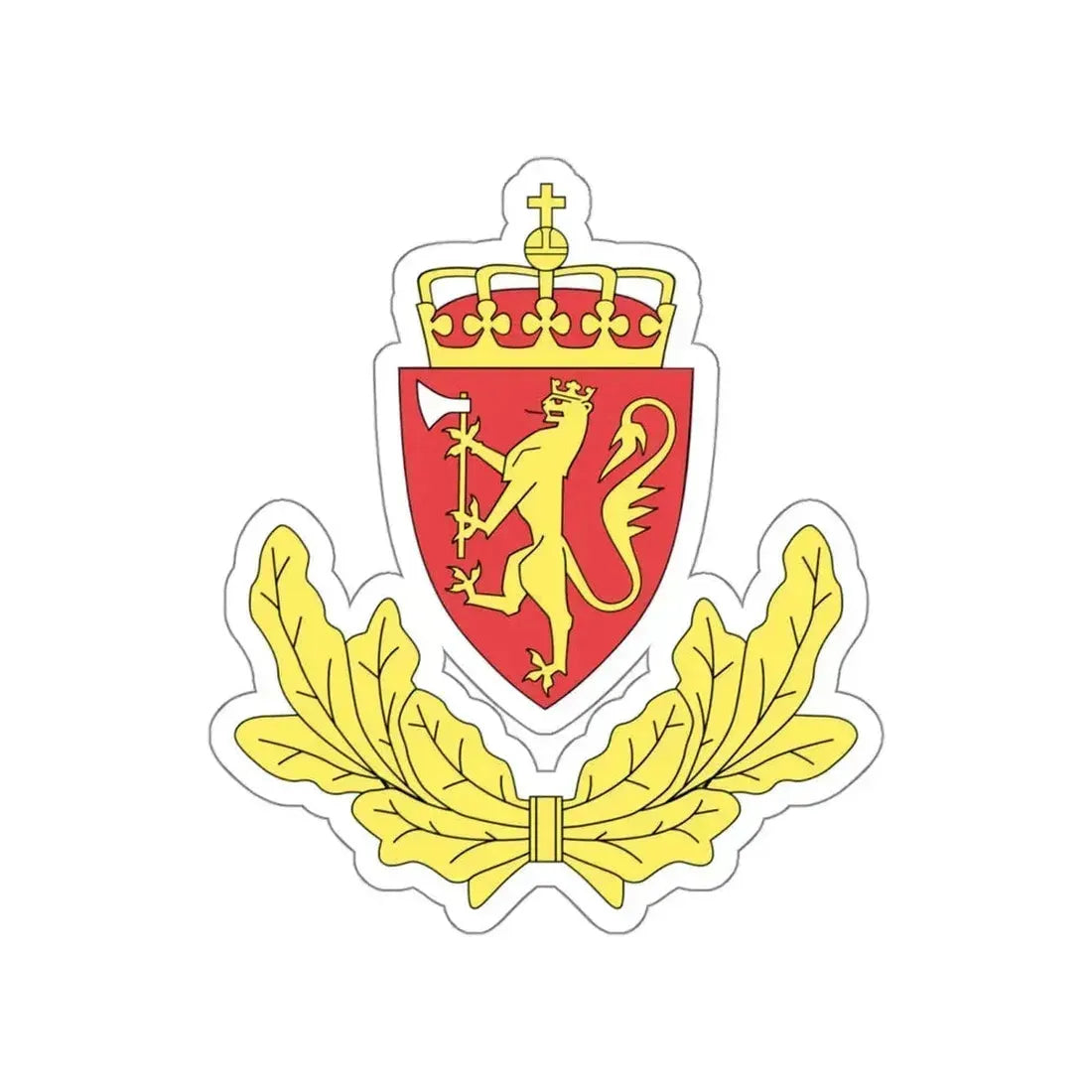 Coat of arms of the Norwegian Border Police STICKER Vinyl Die-Cut Decal 6 Inch - The Sticker Space