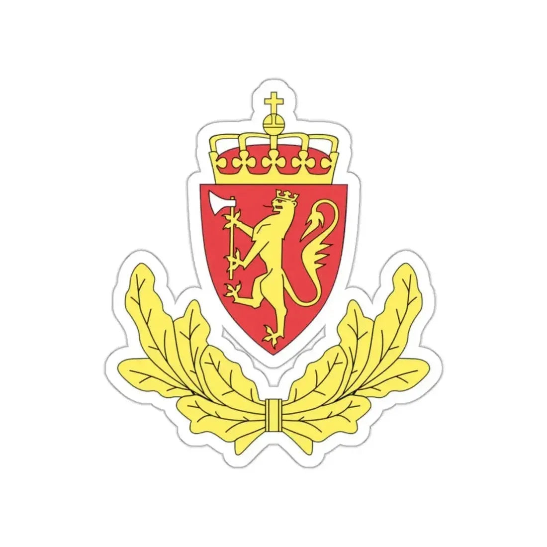 Coat of arms of the Norwegian Border Police STICKER Vinyl Die-Cut Decal - The Sticker Space