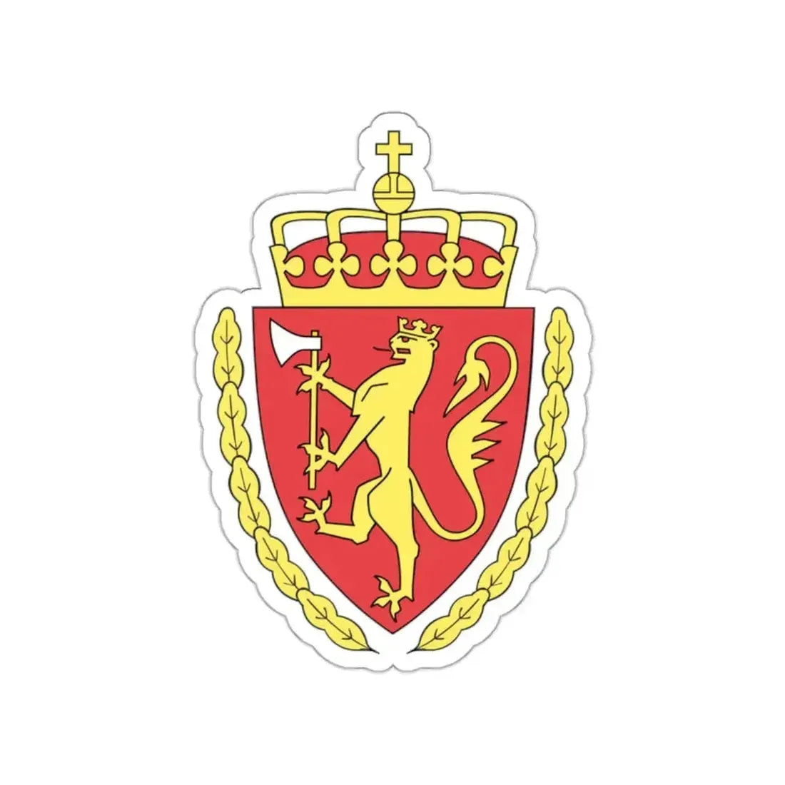 Coat of arms of the Norwegian Customs Service STICKER Vinyl Die-Cut Decal - The Sticker Space