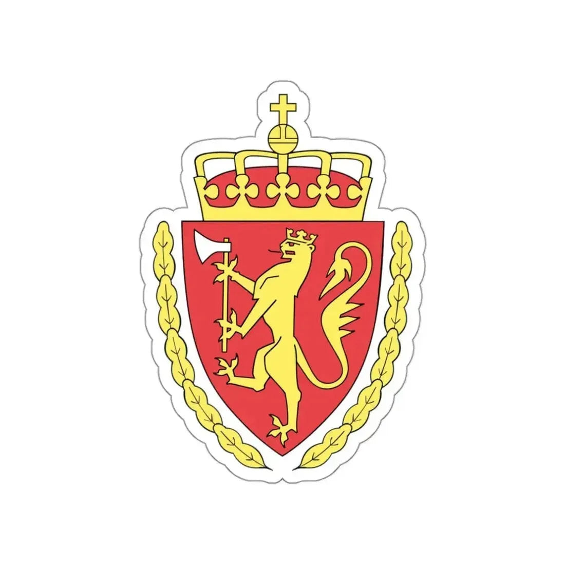 Coat of arms of the Norwegian Customs Service STICKER Vinyl Die-Cut Decal - The Sticker Space
