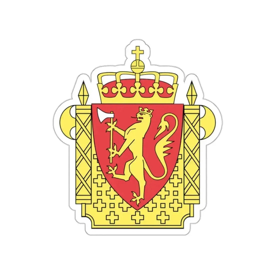 Coat of arms of the Norwegian Police Service STICKER Vinyl Die-Cut Decal 2 Inch - The Sticker Space