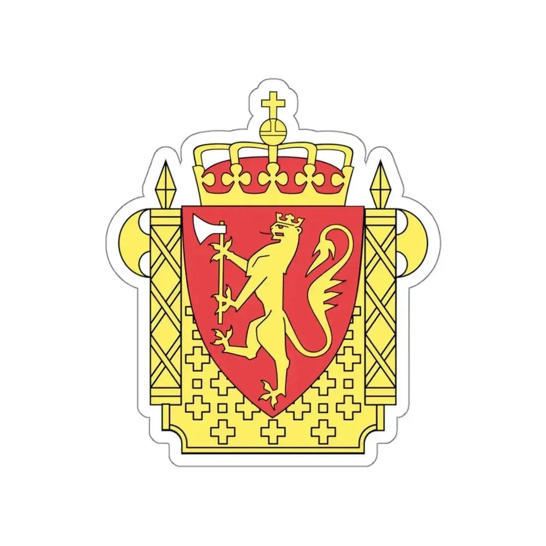 Coat of arms of the Norwegian Police Service STICKER Vinyl Die-Cut Decal 6 Inch - The Sticker Space