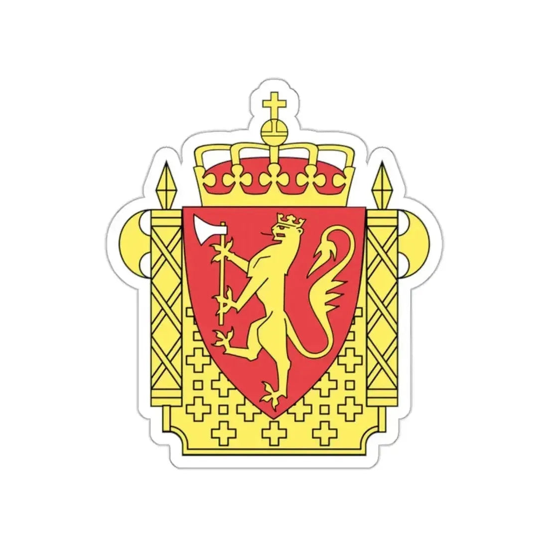 Coat of arms of the Norwegian Police Service STICKER Vinyl Die-Cut Decal - The Sticker Space