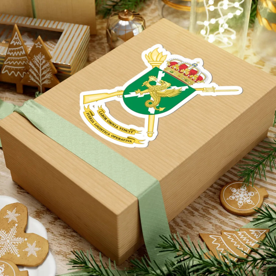 Coat of Arms of the Operational Logistics Force (Spain) (Coat of Arms) STICKER Vinyl Kiss-Cut Decal - The Sticker Space