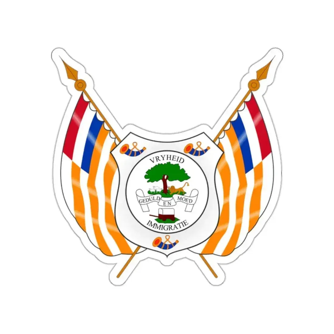 Coat of arms of the Orange Free State STICKER Vinyl Die-Cut Decal 2 Inch - The Sticker Space