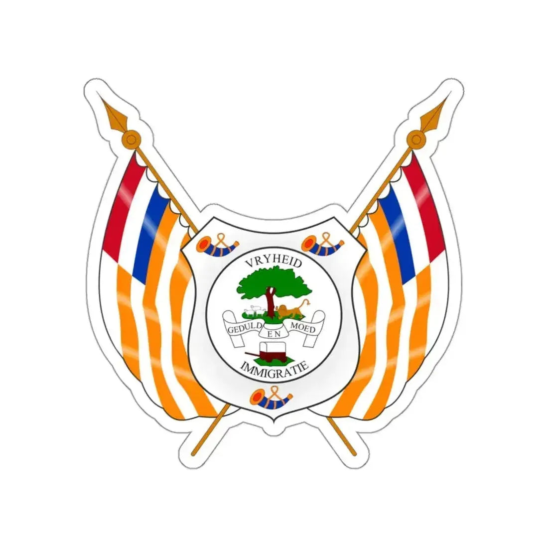 Coat of arms of the Orange Free State STICKER Vinyl Die-Cut Decal 3 Inch - The Sticker Space