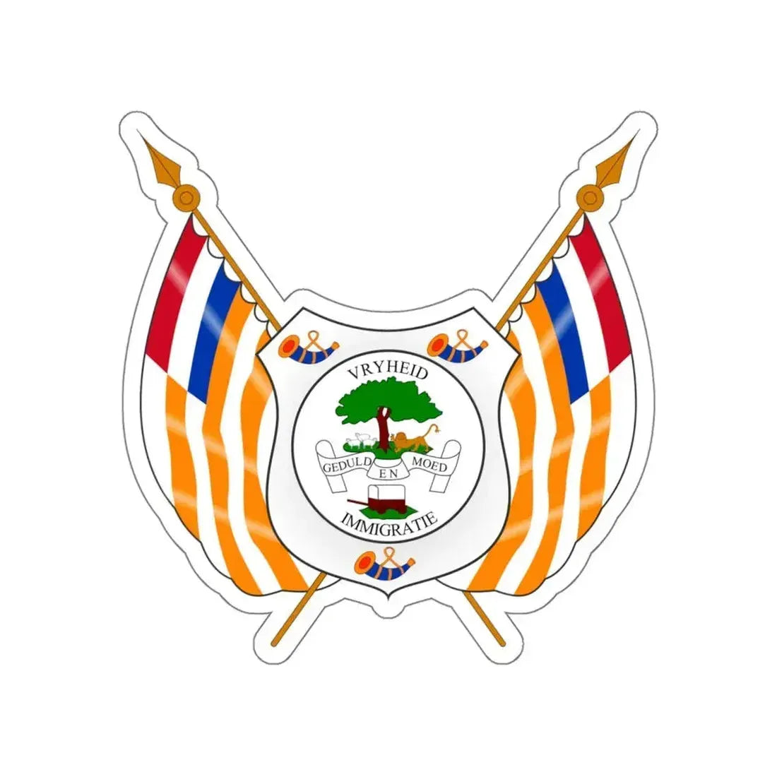 Coat of arms of the Orange Free State STICKER Vinyl Die-Cut Decal 5 Inch - The Sticker Space