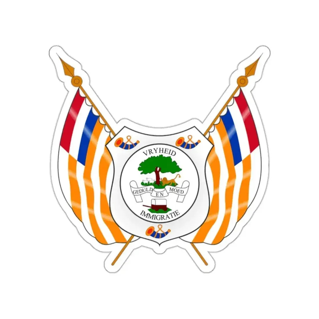 Coat of arms of the Orange Free State STICKER Vinyl Die-Cut Decal - The Sticker Space