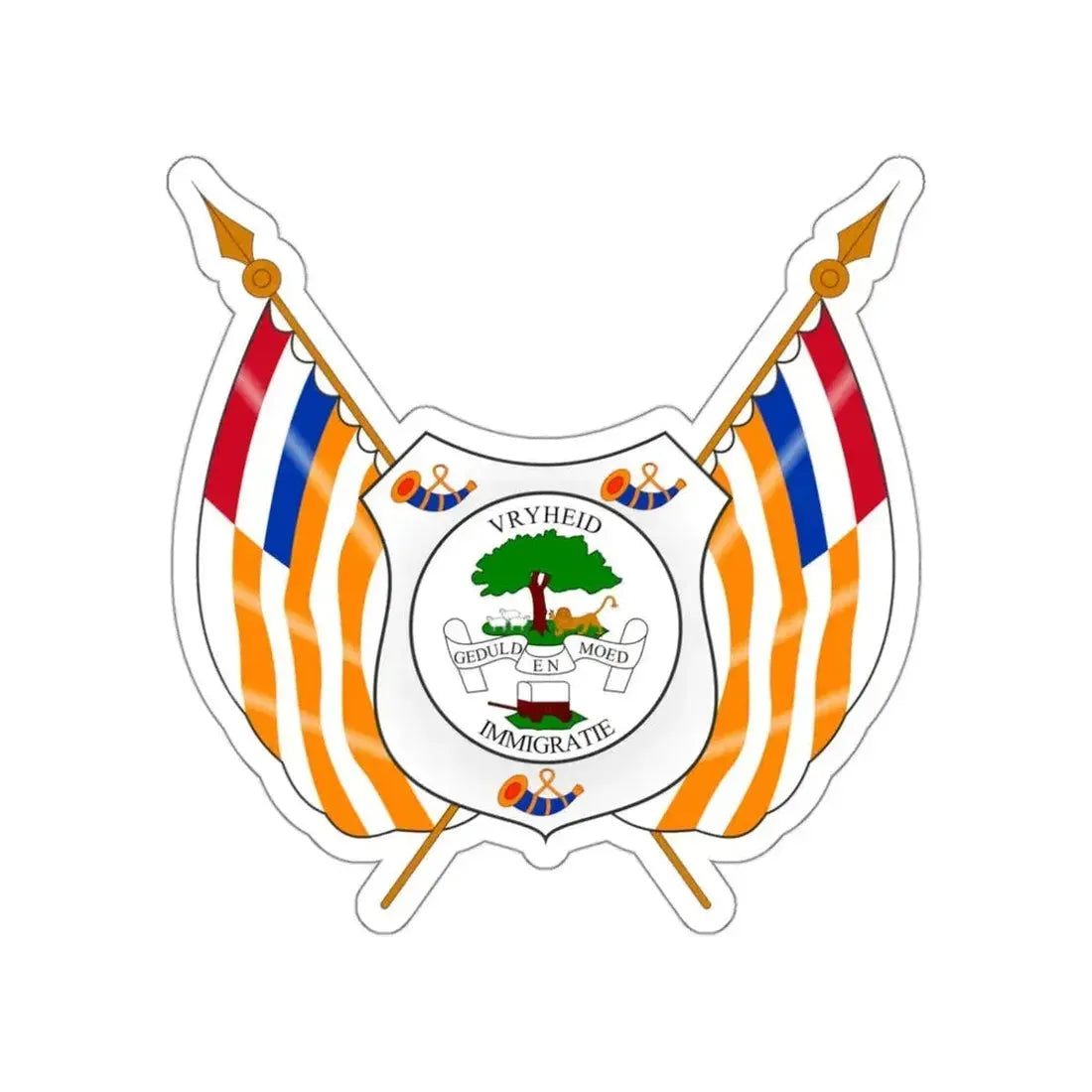 Coat of arms of the Orange Free State STICKER Vinyl Die-Cut Decal - The Sticker Space