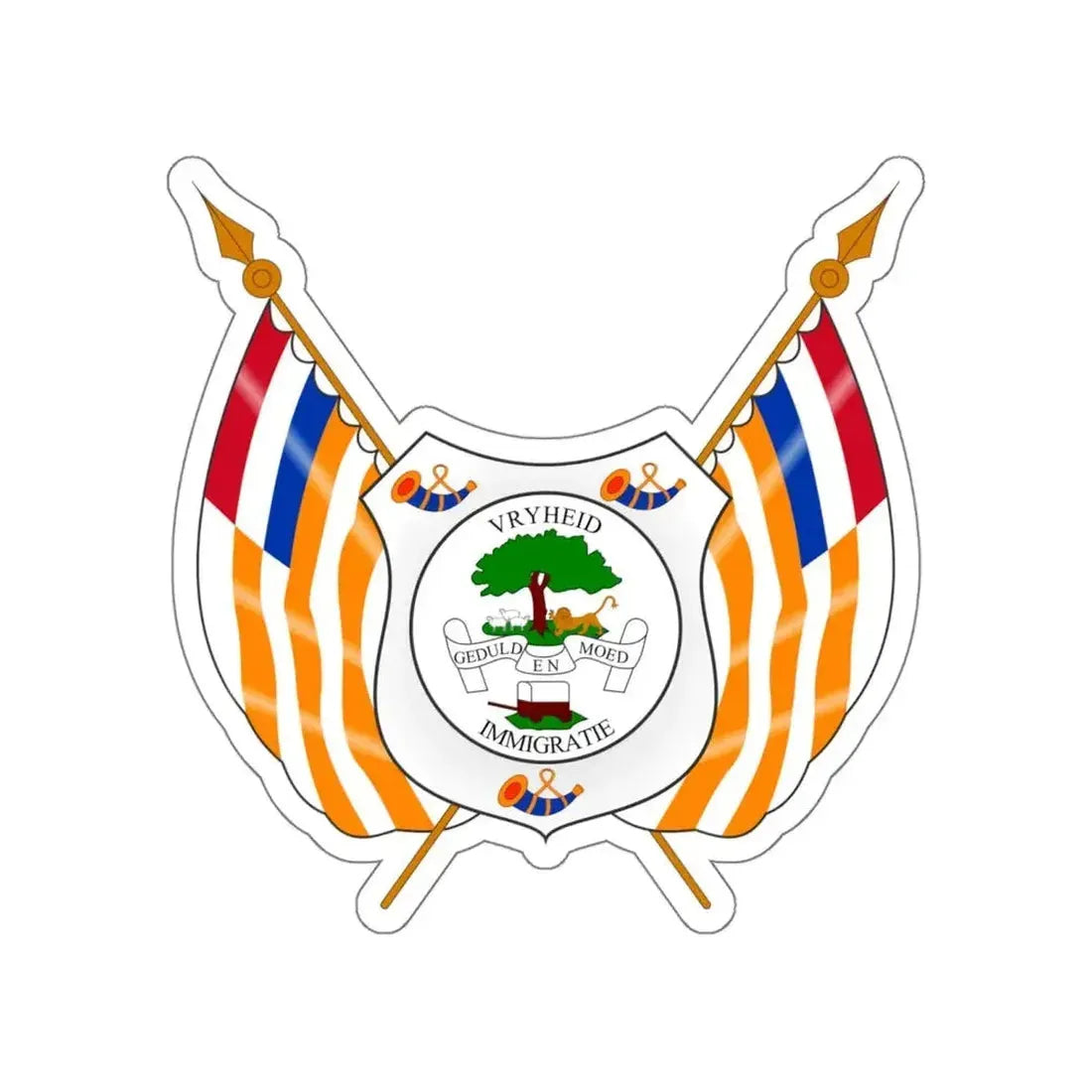 Coat of arms of the Orange Free State STICKER Vinyl Die-Cut Decal - The Sticker Space