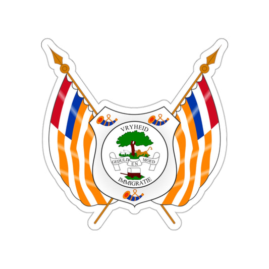 Coat of arms of the Orange Free State STICKER Vinyl Die-Cut Decal-White-The Sticker Space